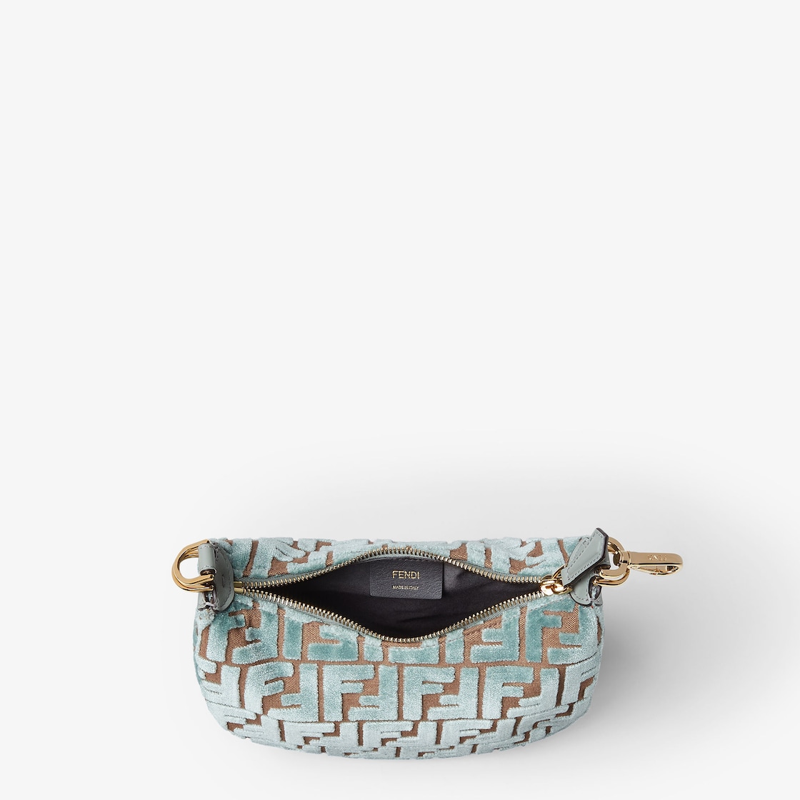 FENDI igraphy Mini Matcha green FF jacquard velvet mini-bag - Image 5